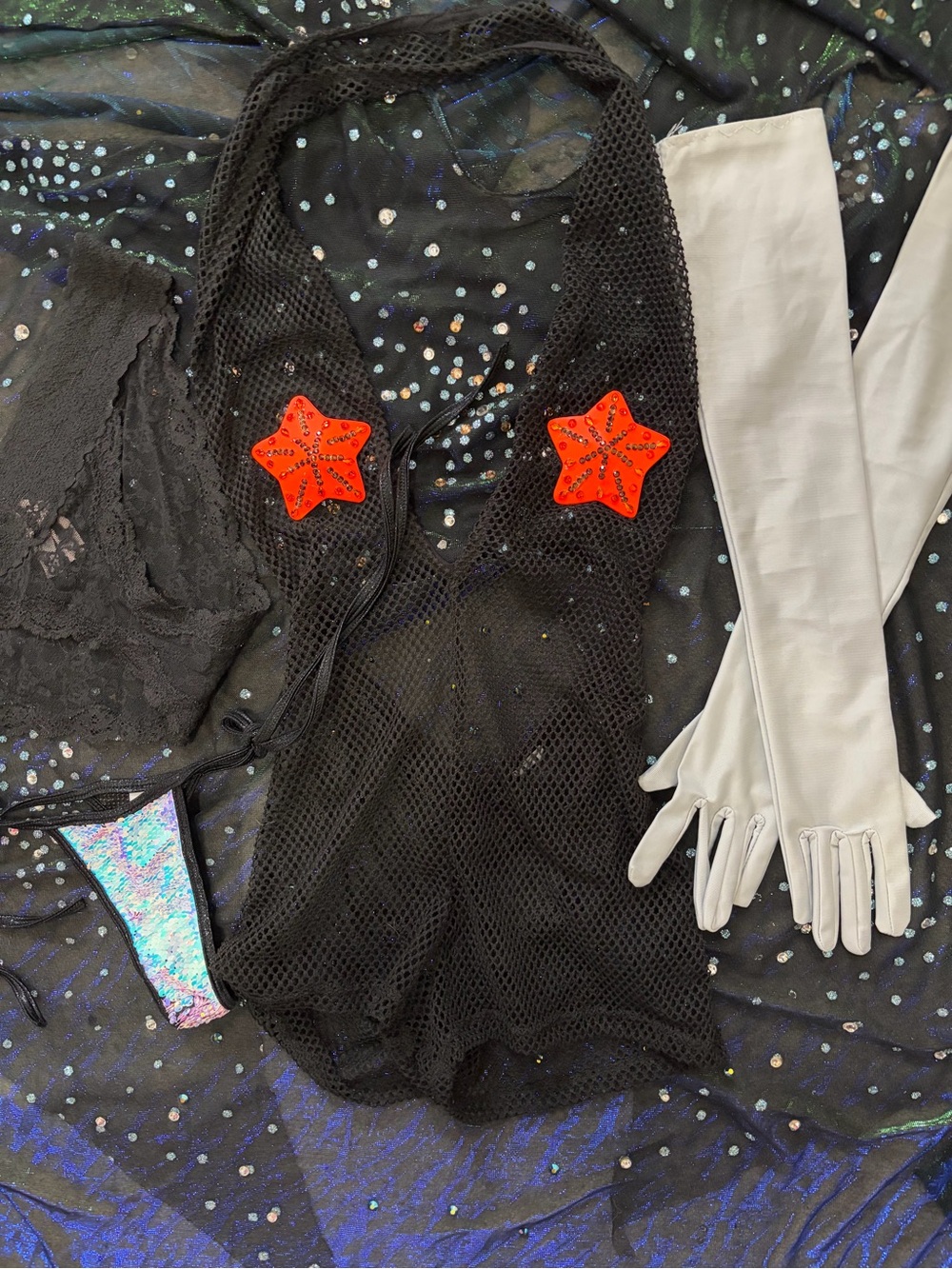 Collection of 25 costume pieces , one of a kind for Burlesque /Showgirl/go go - Picture 10 of 12